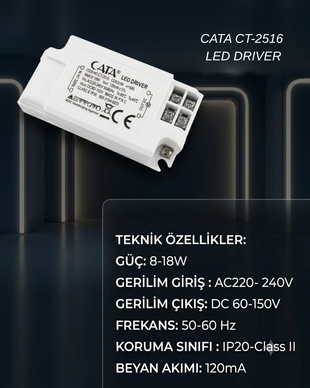 Cata CT-2516 Led Driver 8-18W 