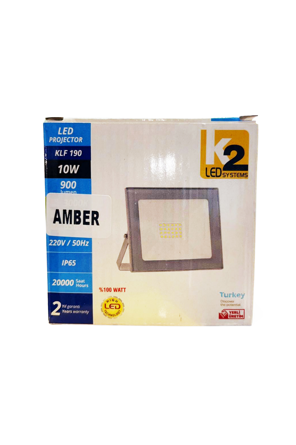 K2 KLF190 Led Projektör 10W Amber