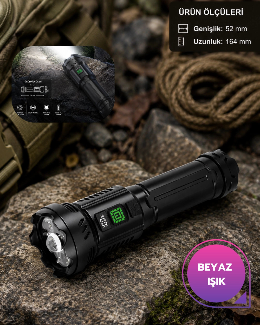 Cata CT-8025 Atak El Feneri Beyaz Işık 