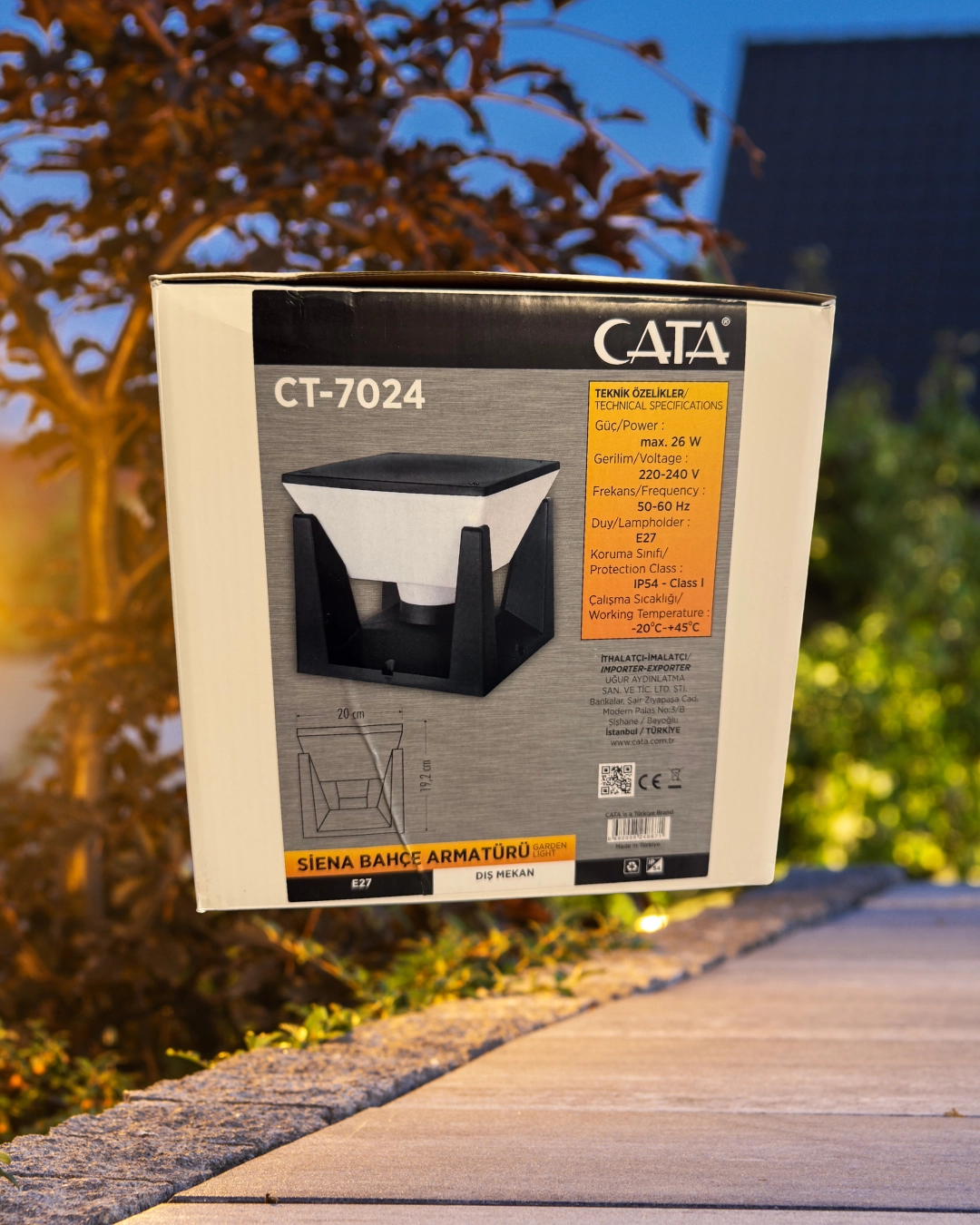Cata CT-7024 Siena Bahçe Armatürü E27 Duy 