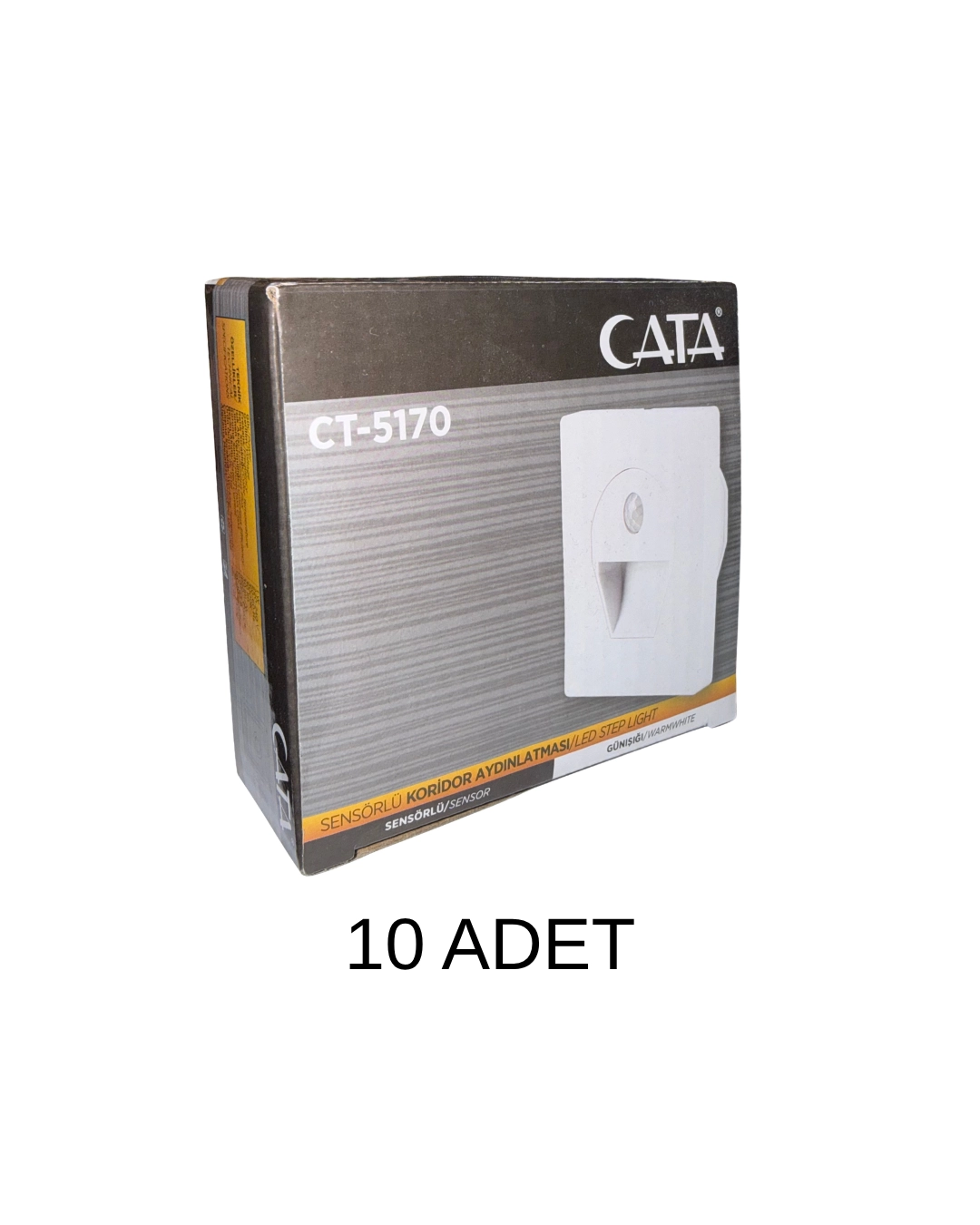 Cata CT-5170 Sensörlü Koridor Aydınlatması Beyaz Kasa Günışığı - 10’ lu Paket