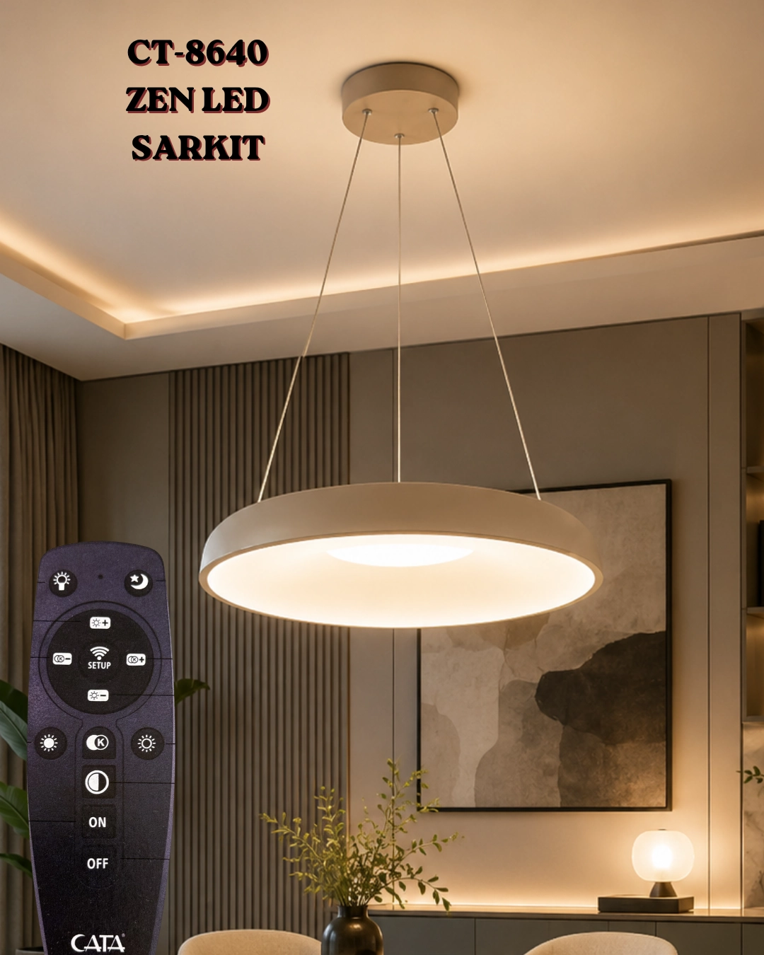 Cata CT-8640 Zen Led Sarkıt 60W Kumandalı