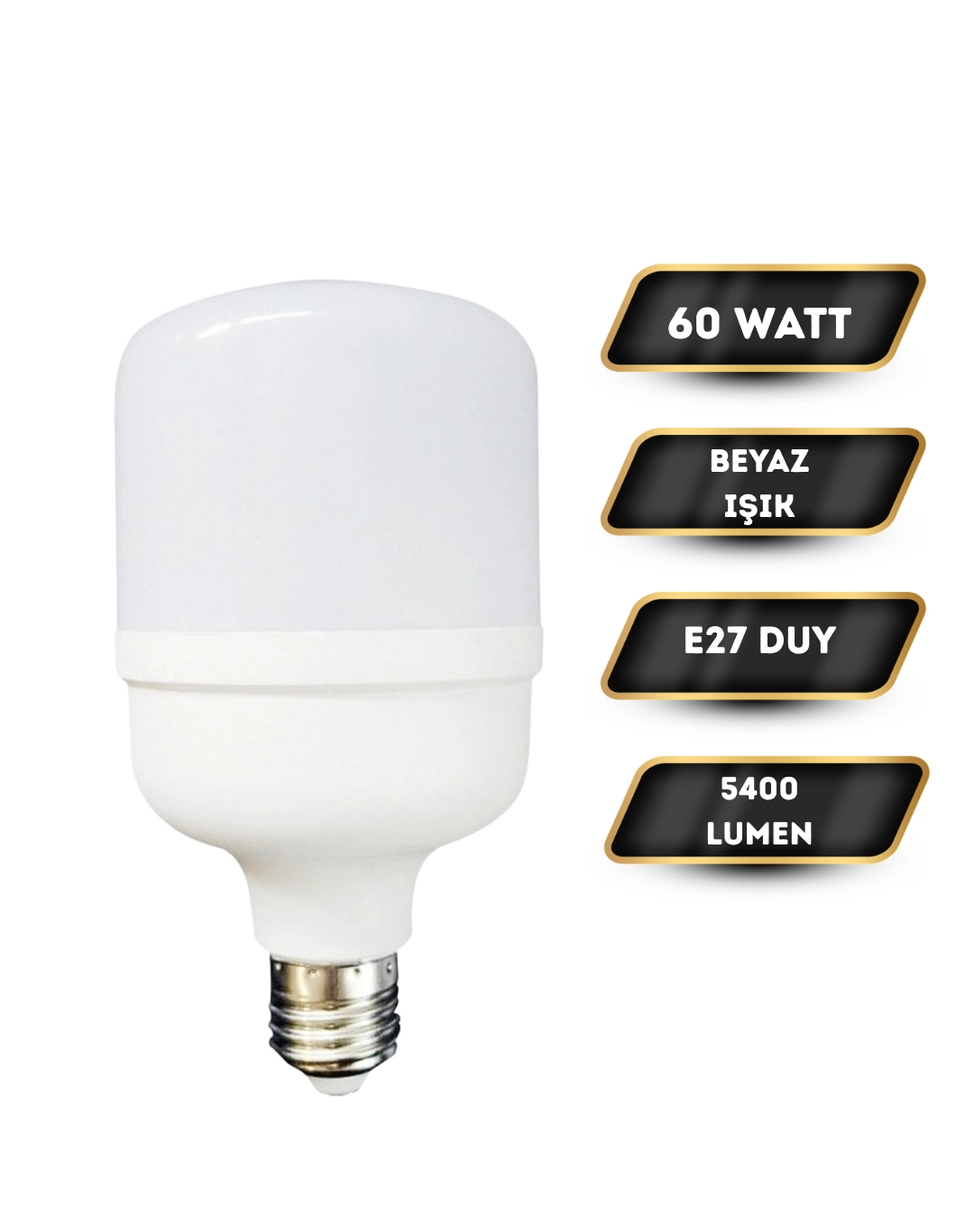 K2 KES134 Torch Led Ampul Beyaz Işık 60W