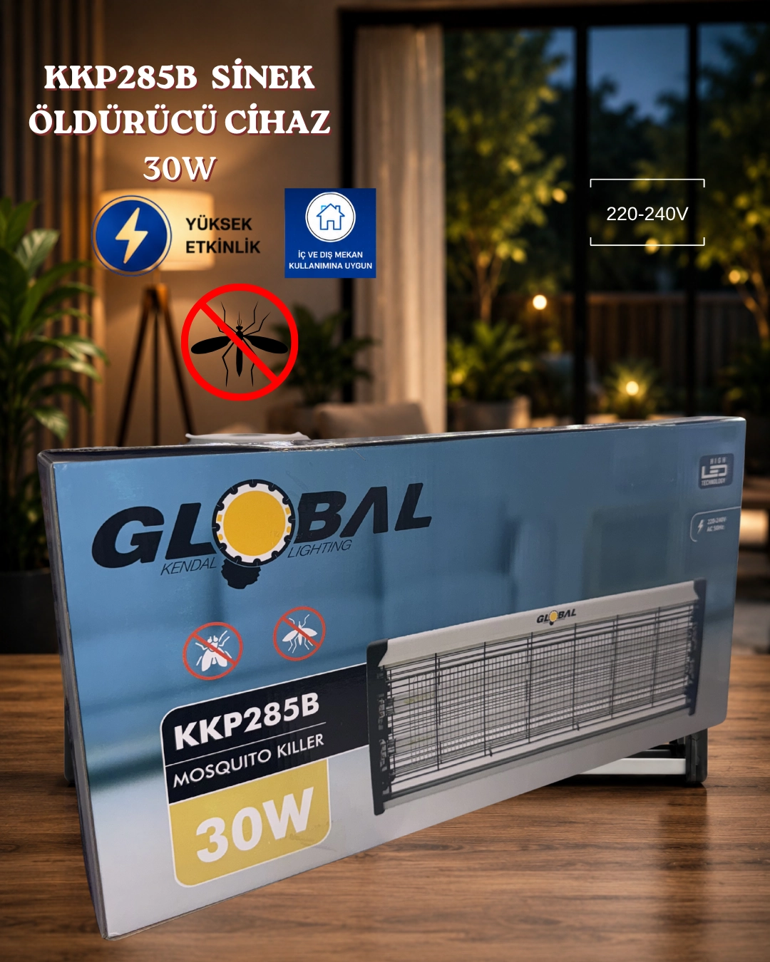 Global KKP285B Sinek Öldürücü Cihaz 2X15W (30W)