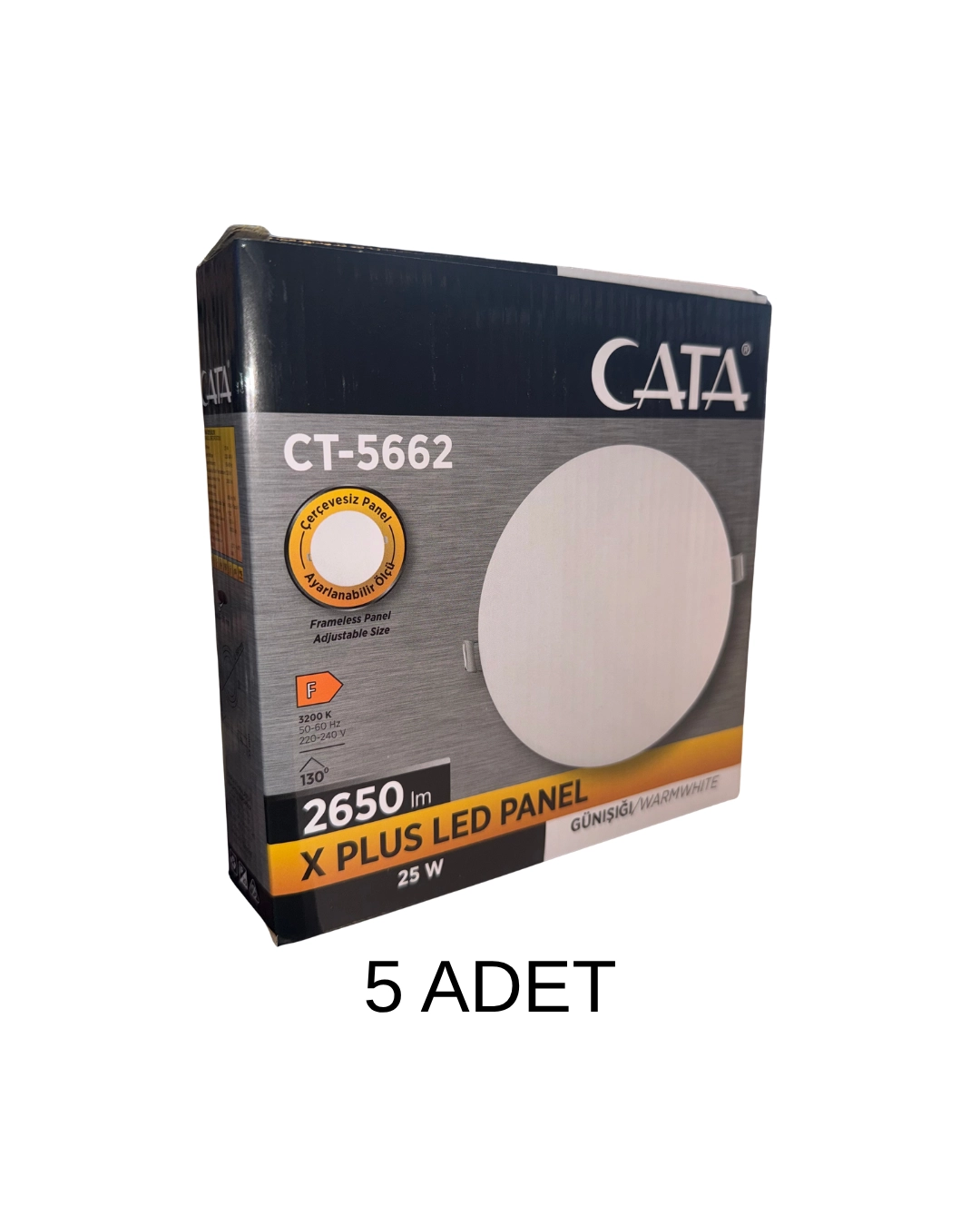 Cata CT-5662 Ayarlanabilir X Plus Led Panel 25W Günışığı - 5’li Paket 