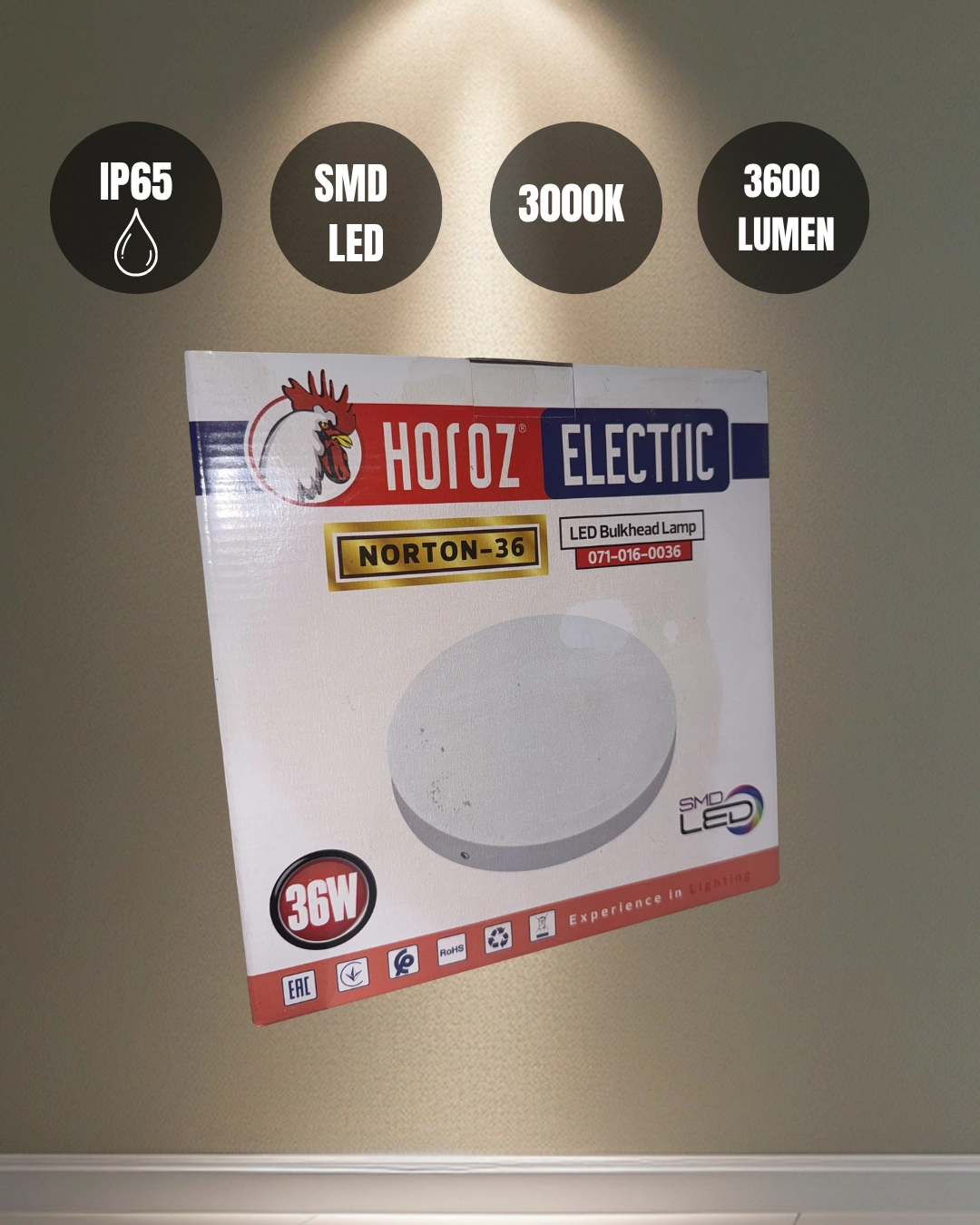 Horoz 071-016-0036 Sıva Üstü Led Panel 36W Günışığı