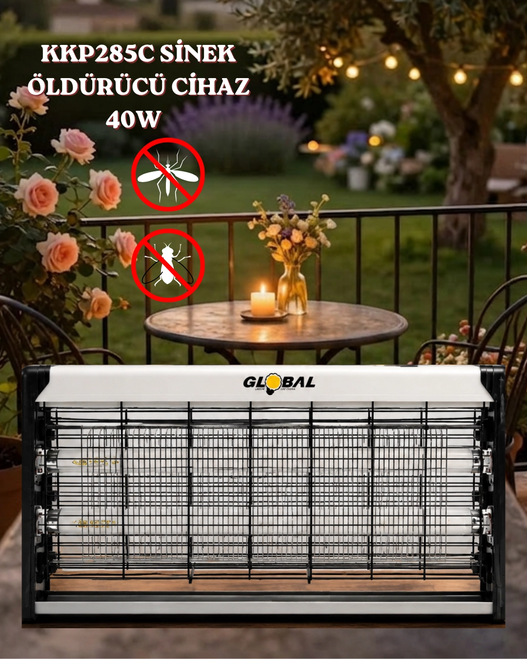 Global KKP285C Sinek Öldürücü Cihaz 2X20W (40W)