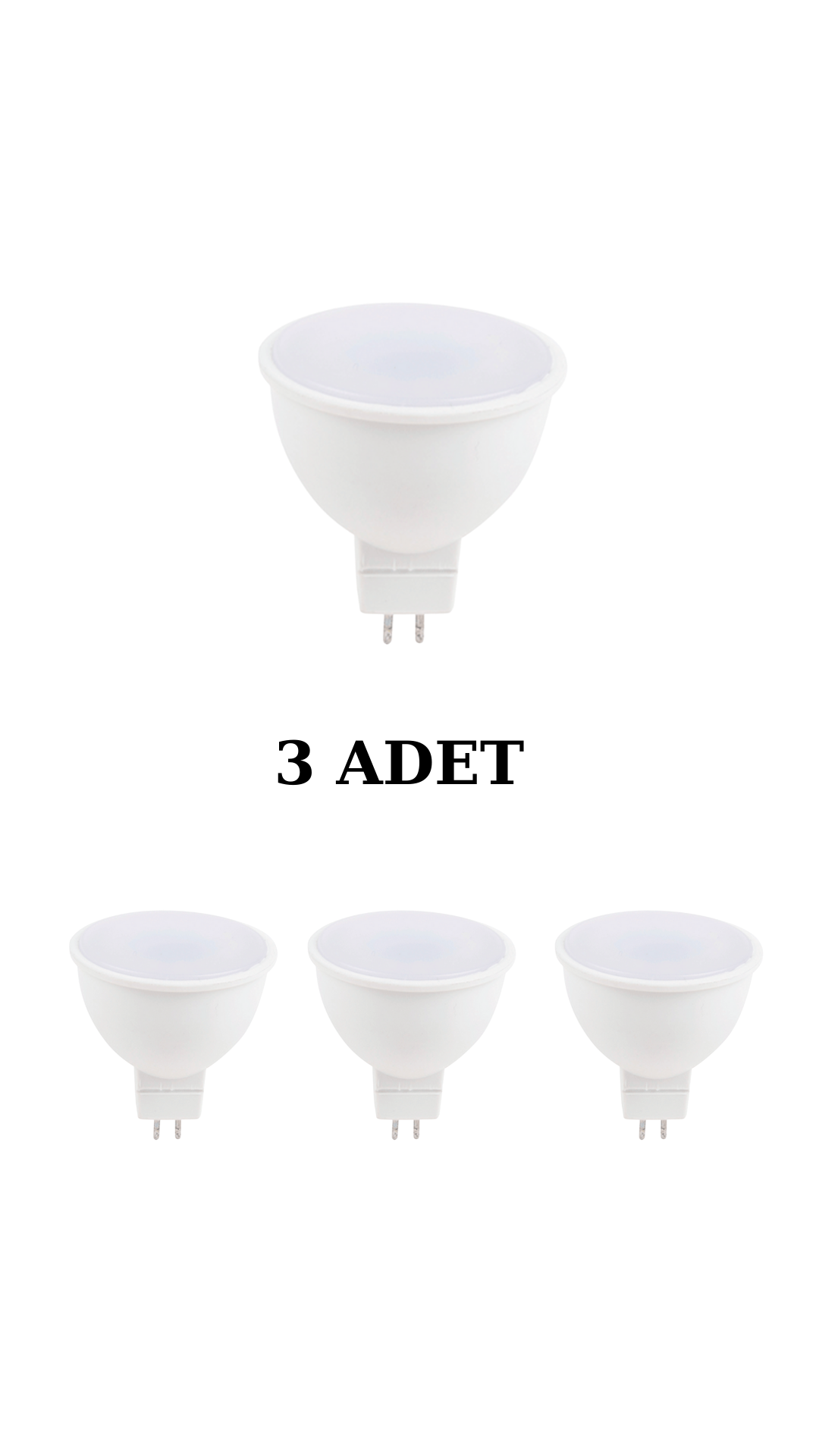 Kendal Elektrik KES046B 5W Led Ampul G5.3 Duy Beyaz Işık - 3’lü Paket