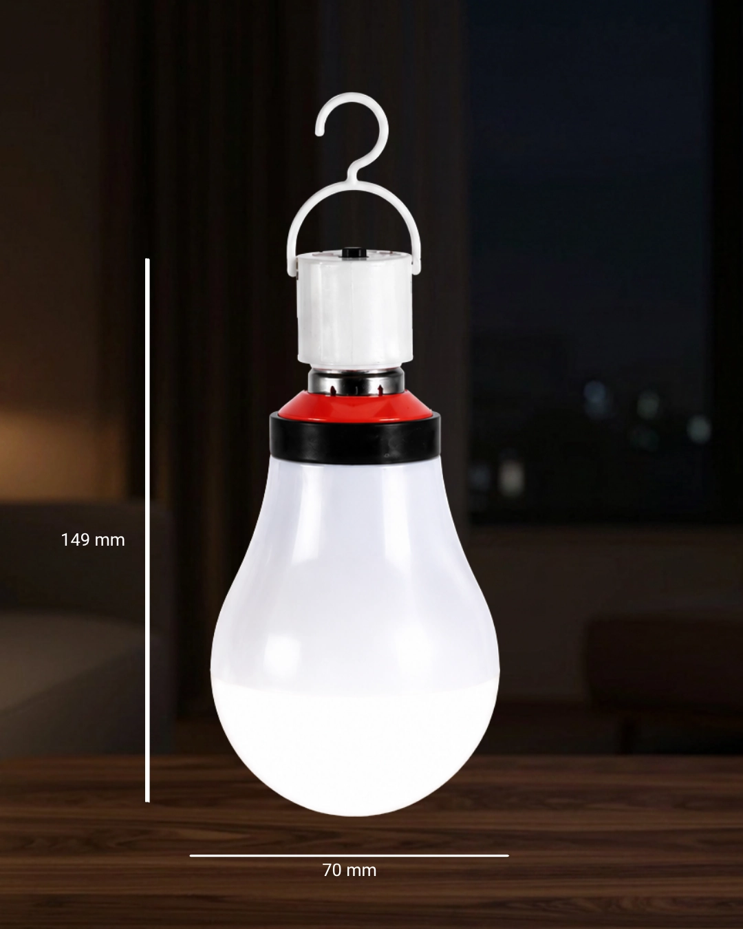 K2 KES075 Şarjlı Led Ampul 9W Beyaz Işık 