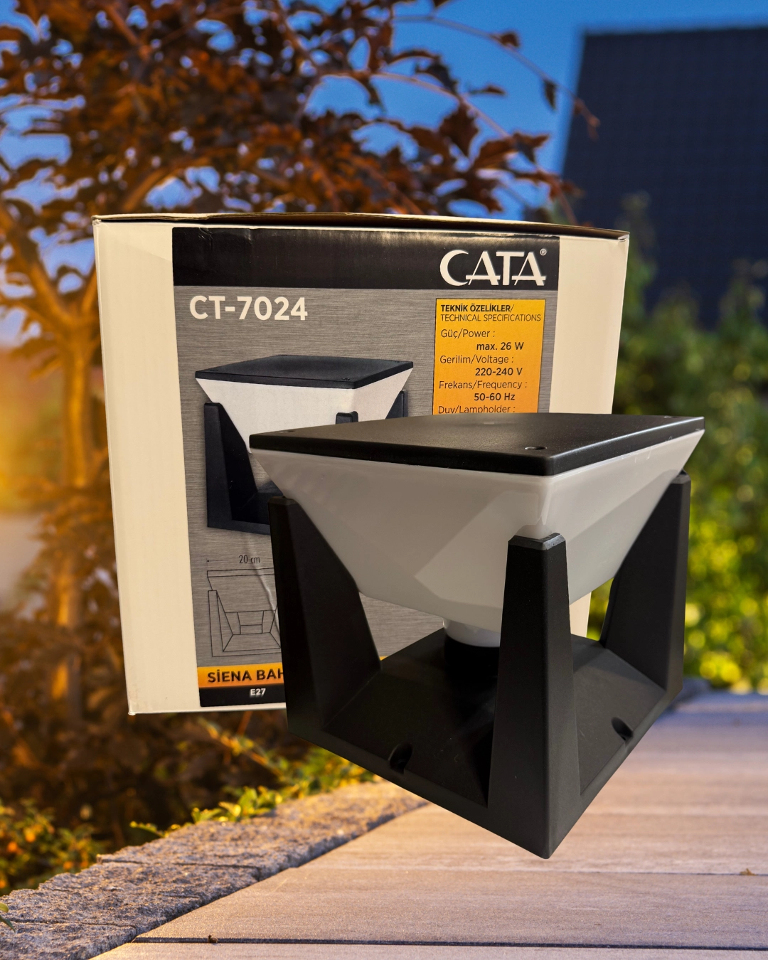 Cata CT-7024 Siena Bahçe Armatürü E27 Duy 