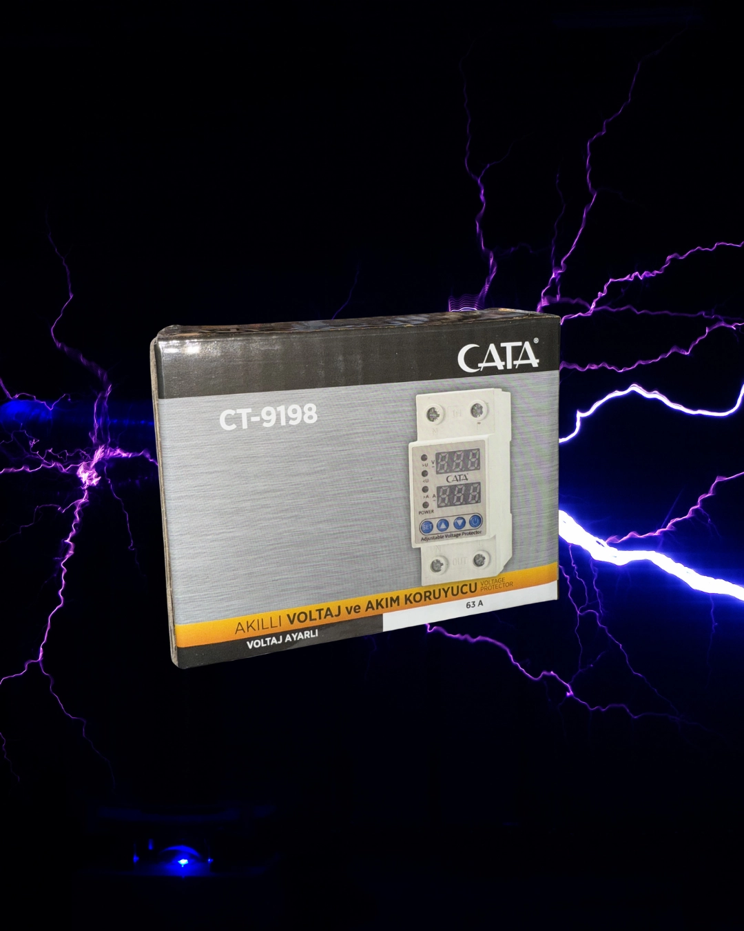 Cata CT-9198 Monofaze Akıllı Voltaj ve Akım Koruyucu 63A
