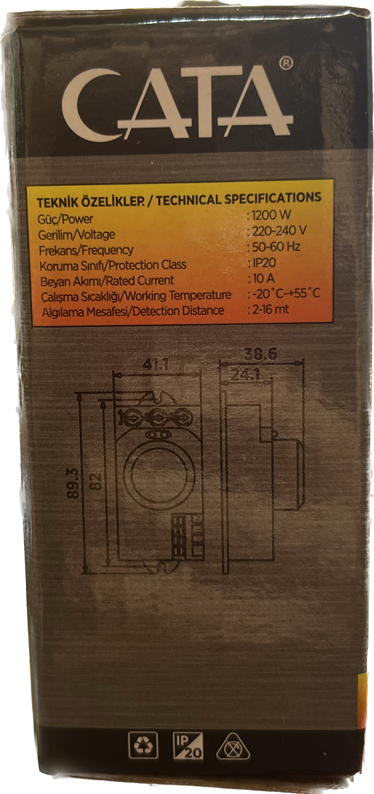 Cata Ct-9185 Radar Sensör 1200W