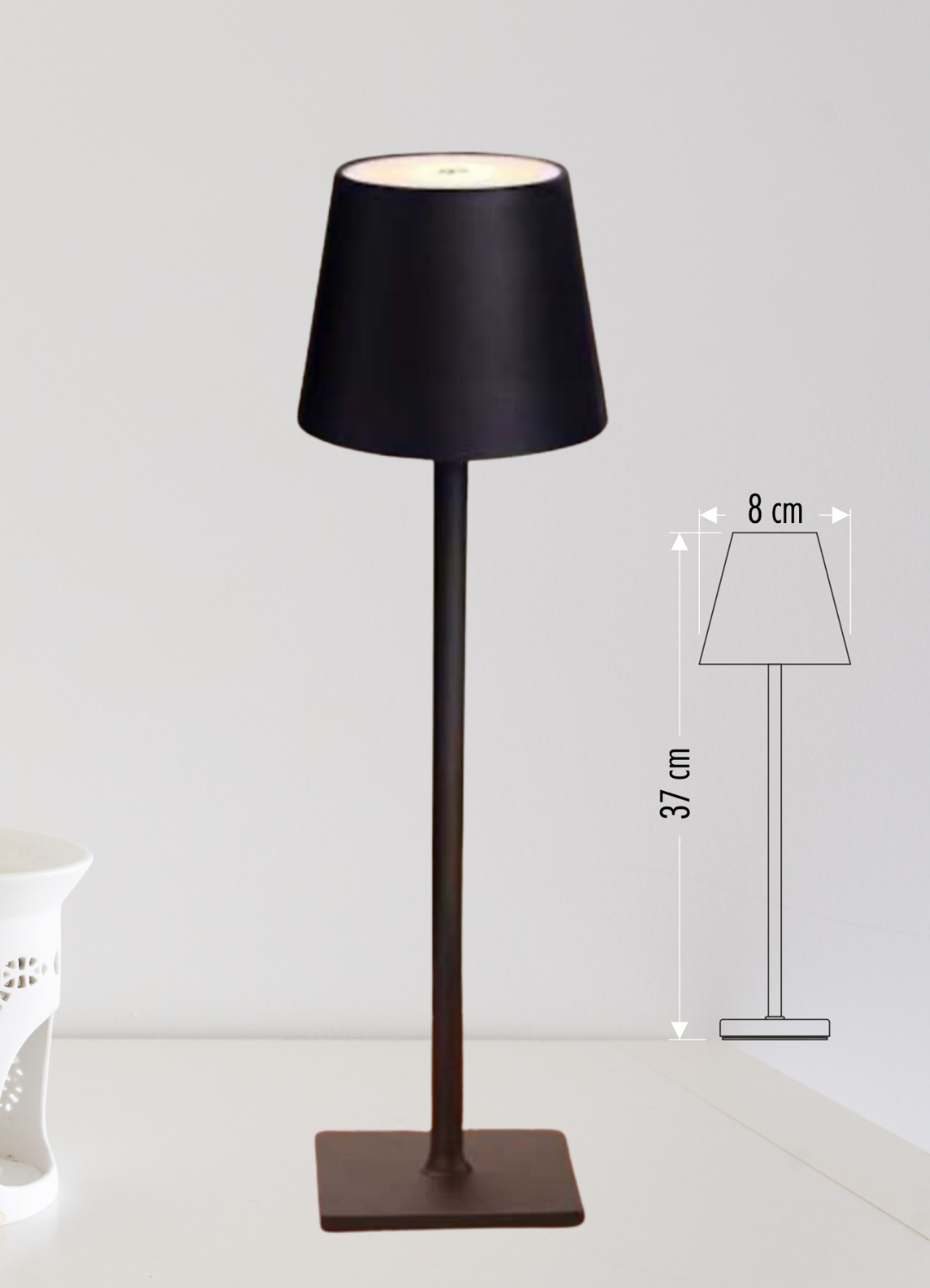 Cata CT-8437 İstanbul Şarjlı Masa Lambası - Siyah