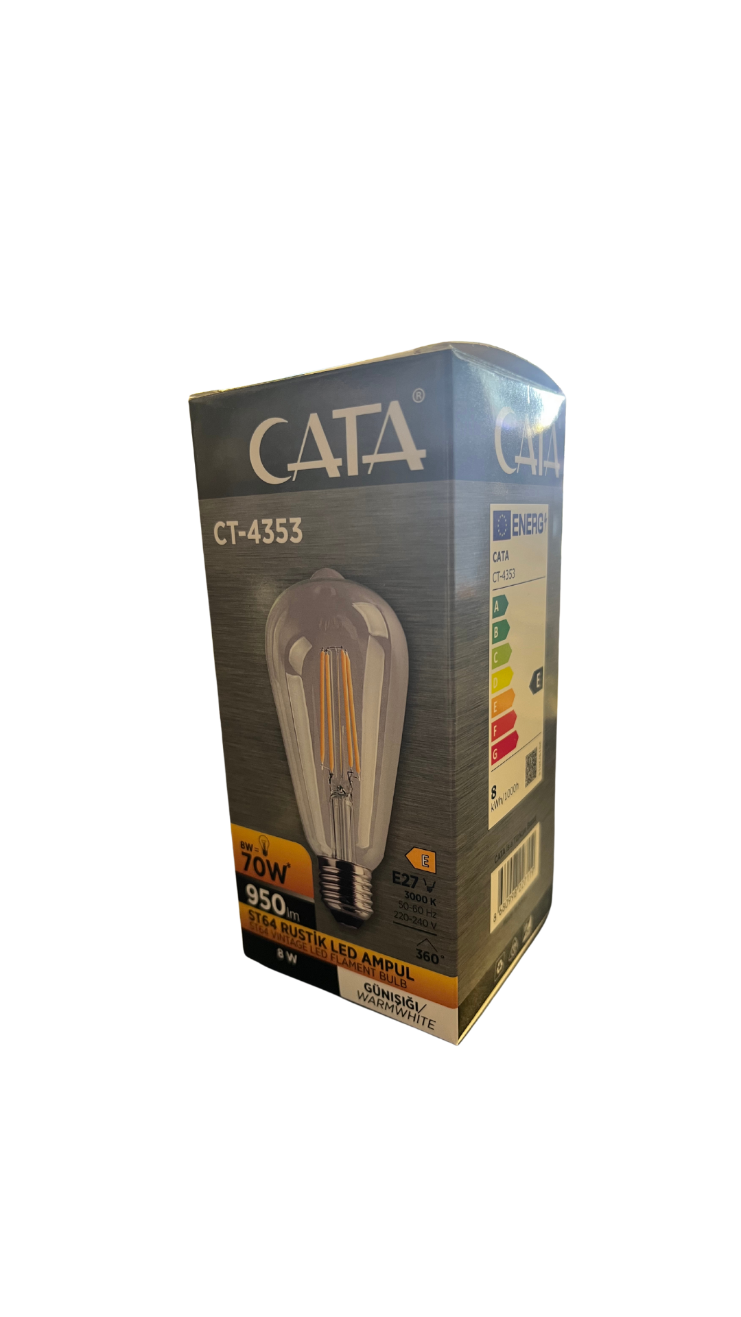 Cata CT-4353 ST64 Rustik Led Ampul 8W Günışığı - 5’li Paket