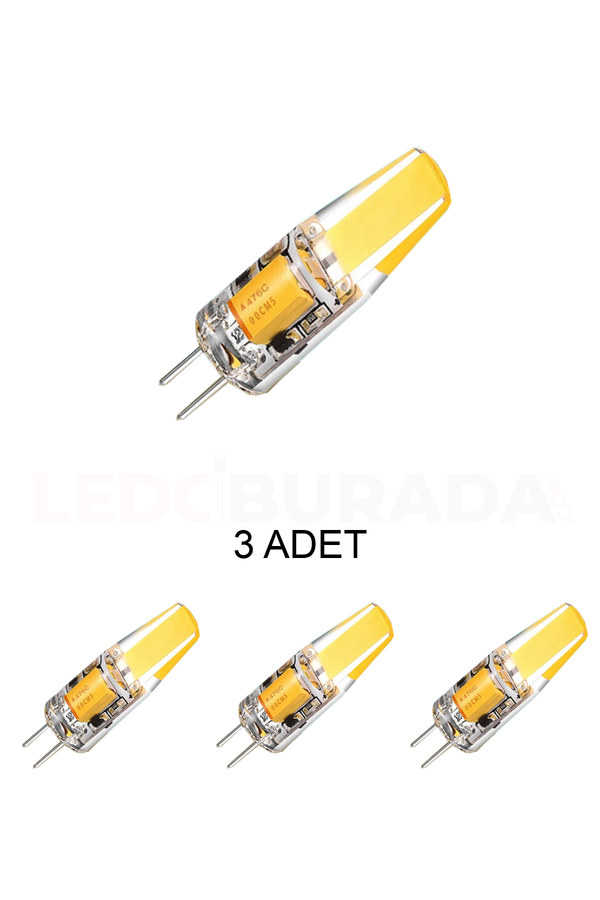 Cata CT-4255 Kapsül Ampul 3W Beyaz Işık 12V G4 Duy - 3’lü Paket