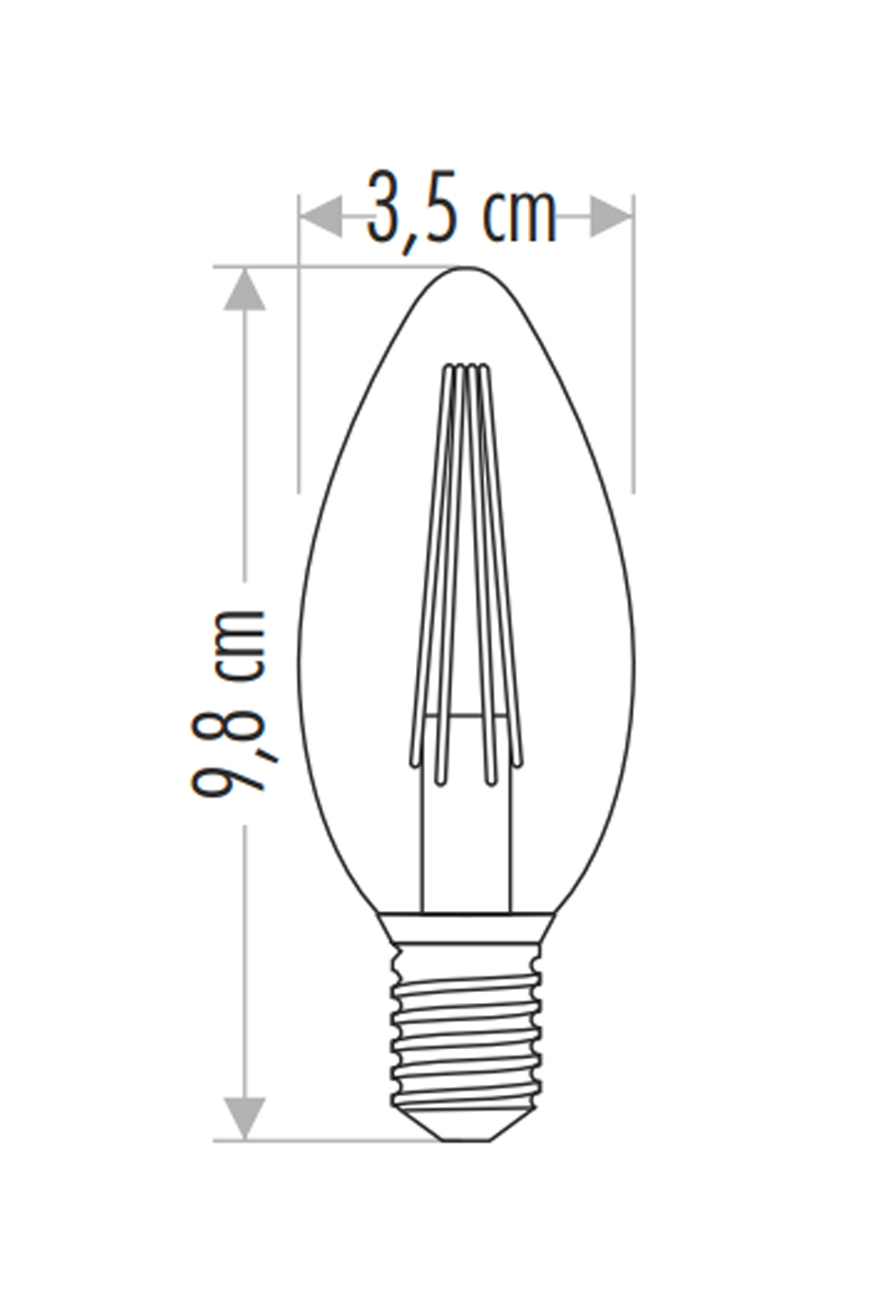 Ct-4280 Rustik Led Dekoratif Buji 4W Amber E14 Duy