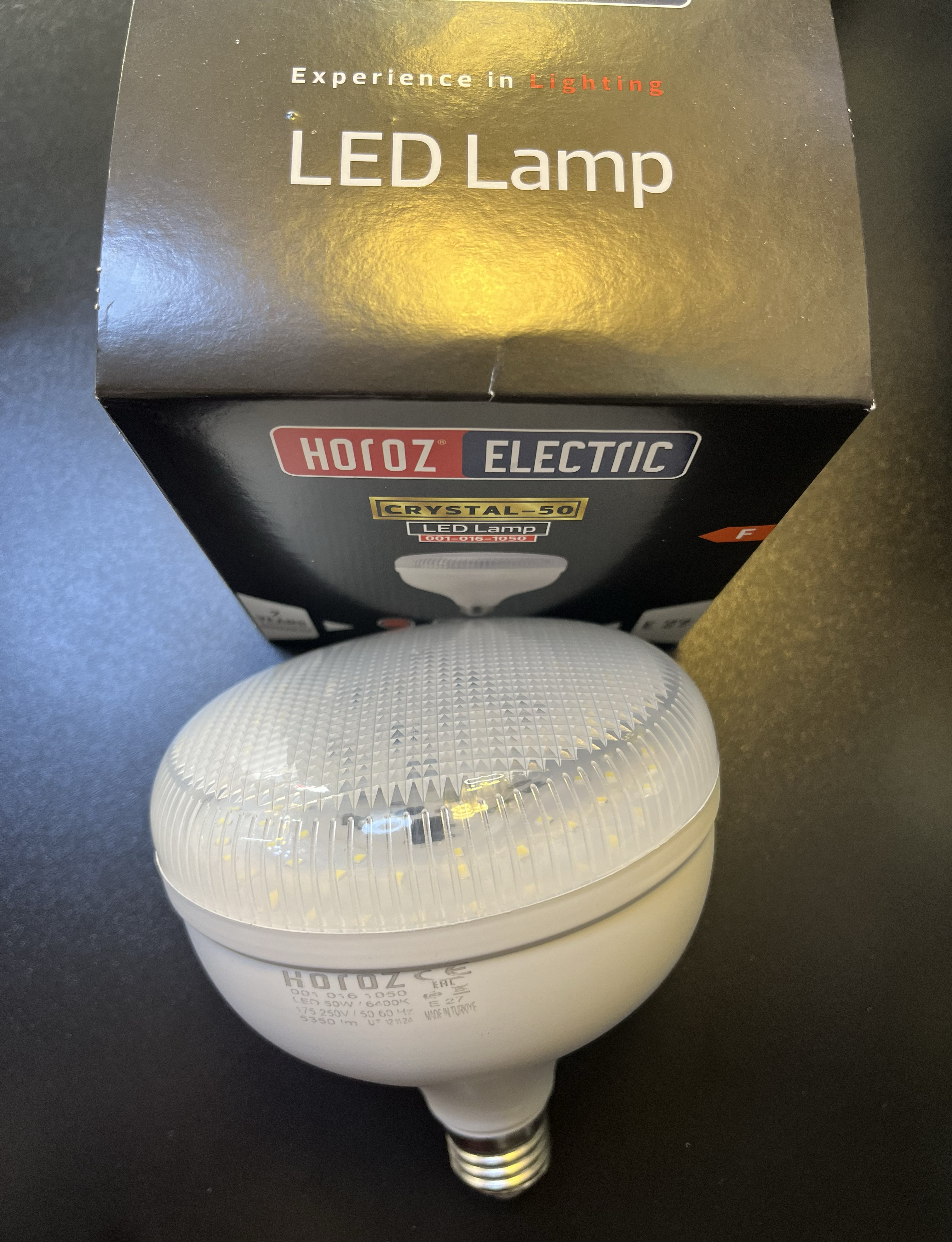 Horoz Crystal-50 Led Ampul 50W Beyaz Işık E27 Duy