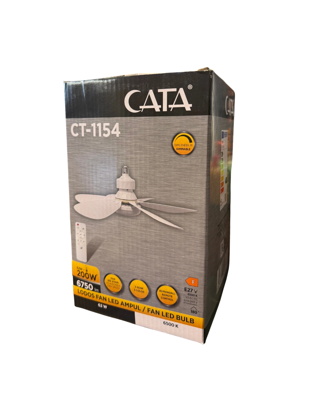 Cata CT-1154 Lodos Fan Led Ampul 62W Beyaz Işık