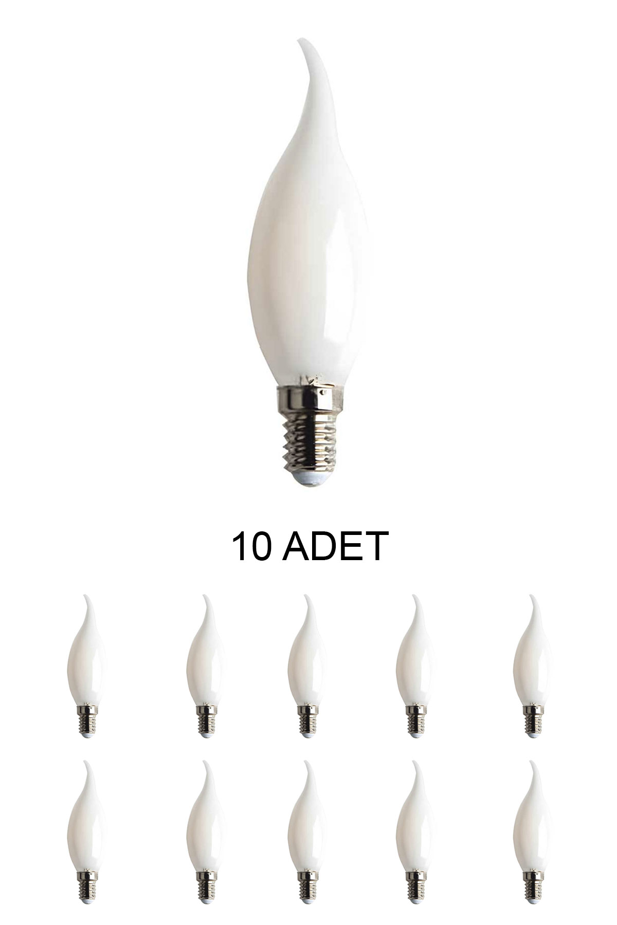 Cata Ct-4069 Soft Kıvrık Led Buji Ampul Günışığı(Sarı) 4W - 10’lu Paket
