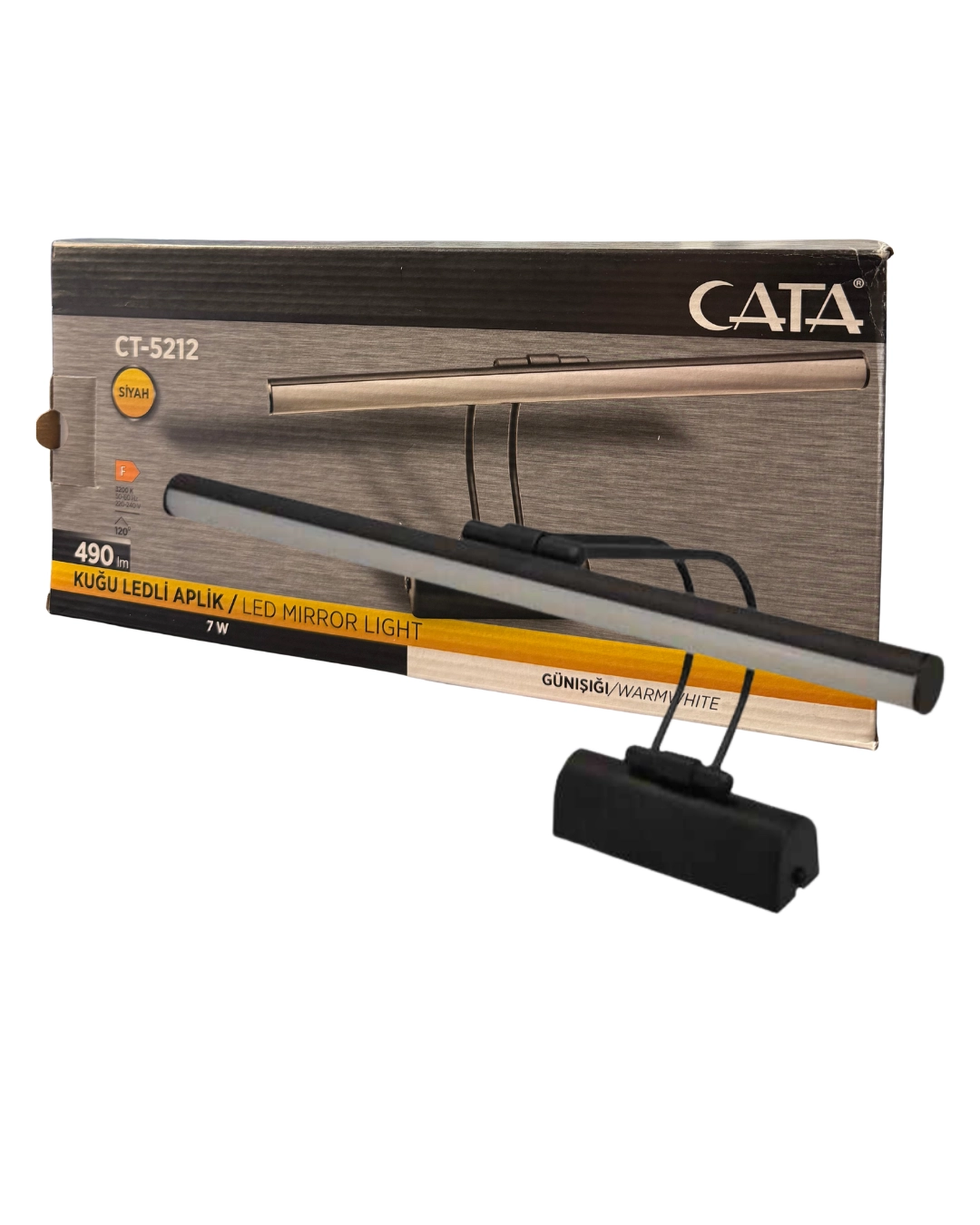 Cata CT-5212 Kuğu Ledli Aplik 7W Günışığı - Siyah Kasa