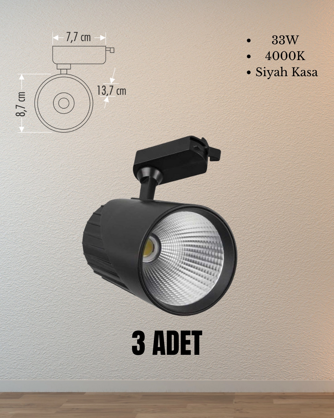Cata CT-5315 Venüs Ray Spot 33W 4000K - 3’lü Paket