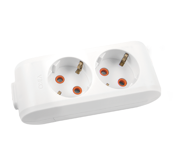 VİKO 90113200 Multi-let İkili Priz Topraklı Klemensli Ç.K.