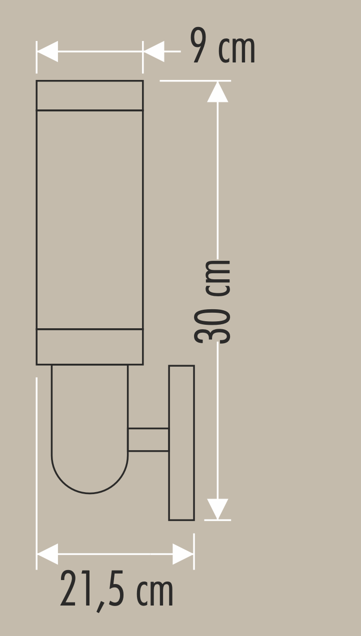 Cata CT-7011 Roma Bahçe Aplik Siyah Kasa
