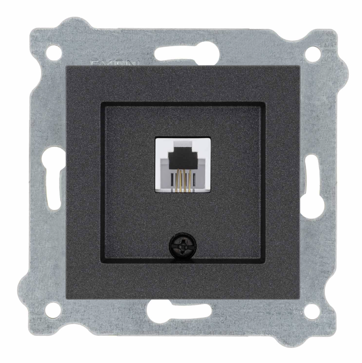 Exen Karell Antrasit Modül+Kapak | Nümeris Telefon Prizi (623K Kablolu)