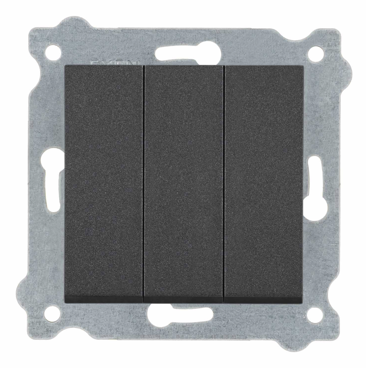 Exen Karell Antrasit Modül+Kapak | Üçlü Anahtar