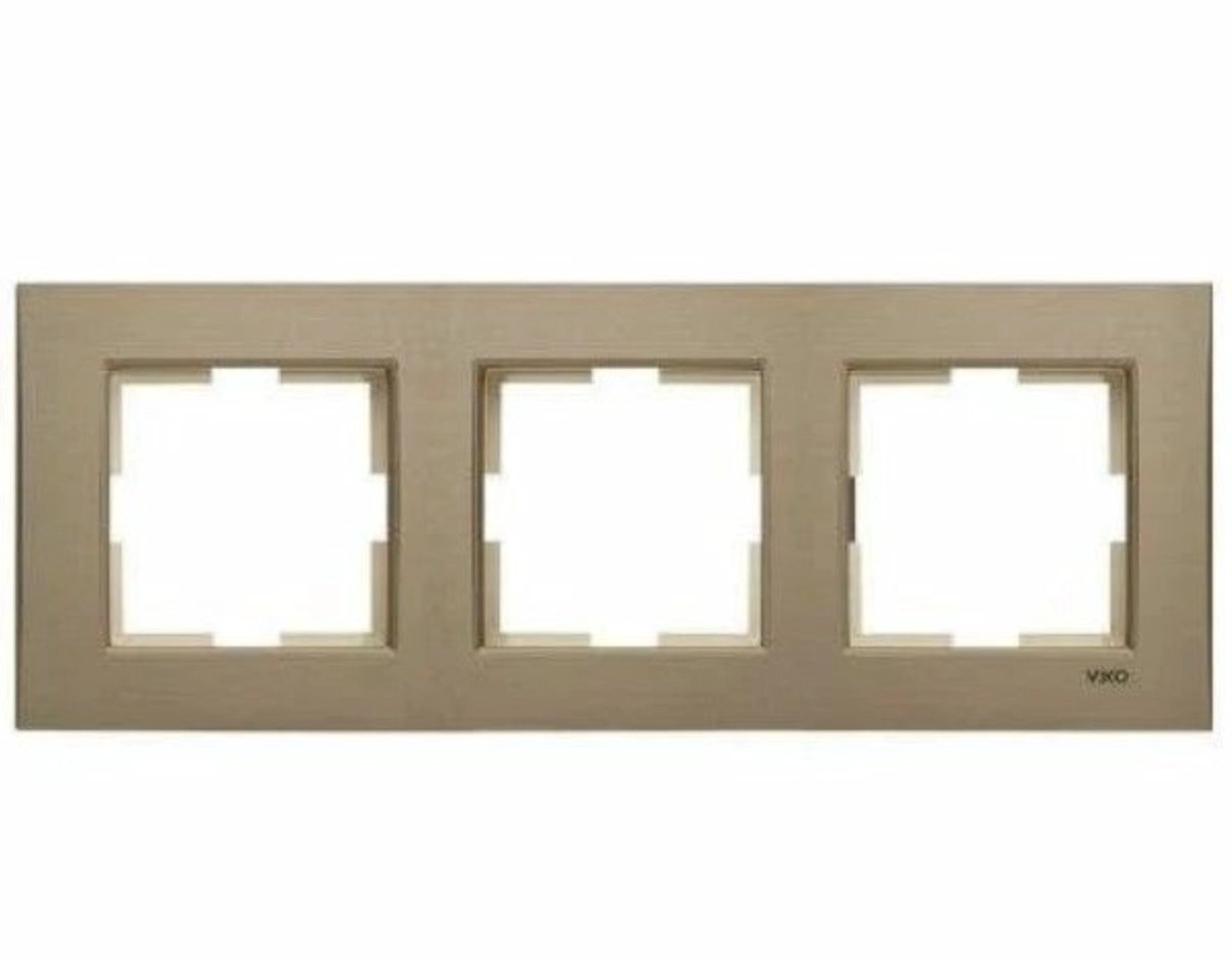 VİKO 92190623 Novella Bronz Üçlü Çerçeve