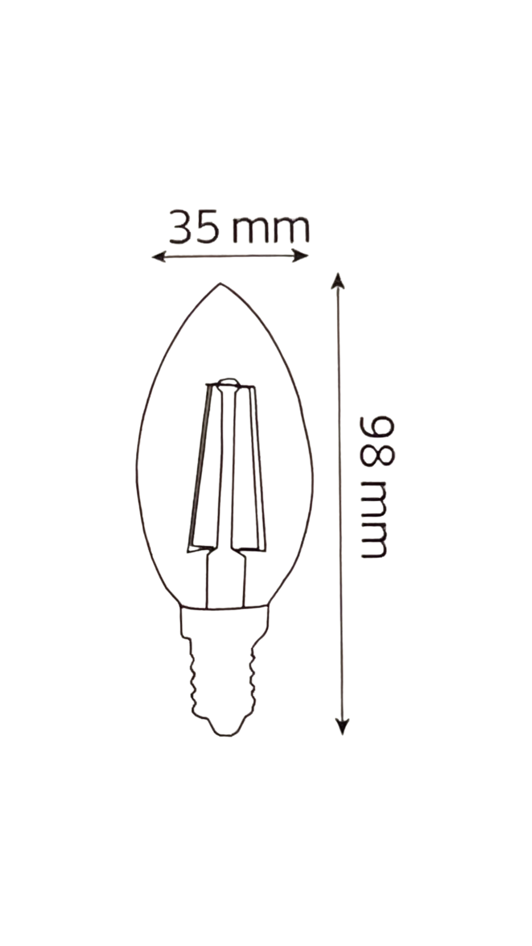 Horoz 001-013-0004 Filament Led Ampul 4W E14 Duy Beyaz Işık - 10’lu Paket