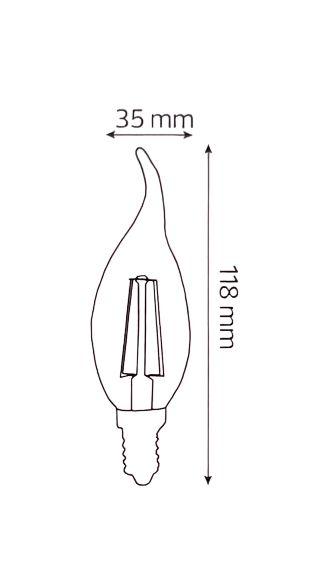 Horoz 001-014-0004 Led Filament Ampul 4W E14 Duy Beyaz Işık