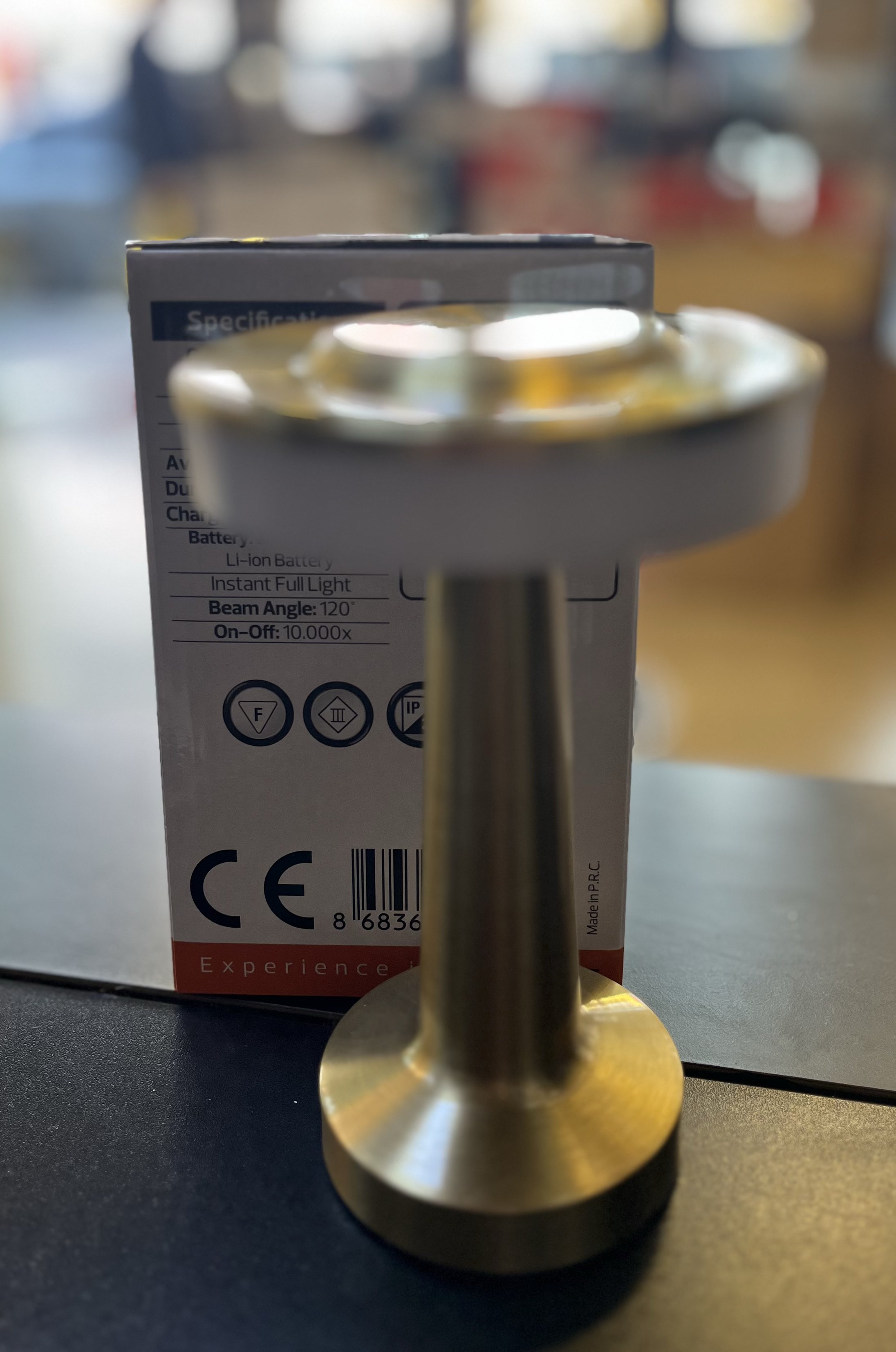 Horoz 050-002-0001 2W Şarjlı Gold Masa Lambası - 3 Renk Işık Modu