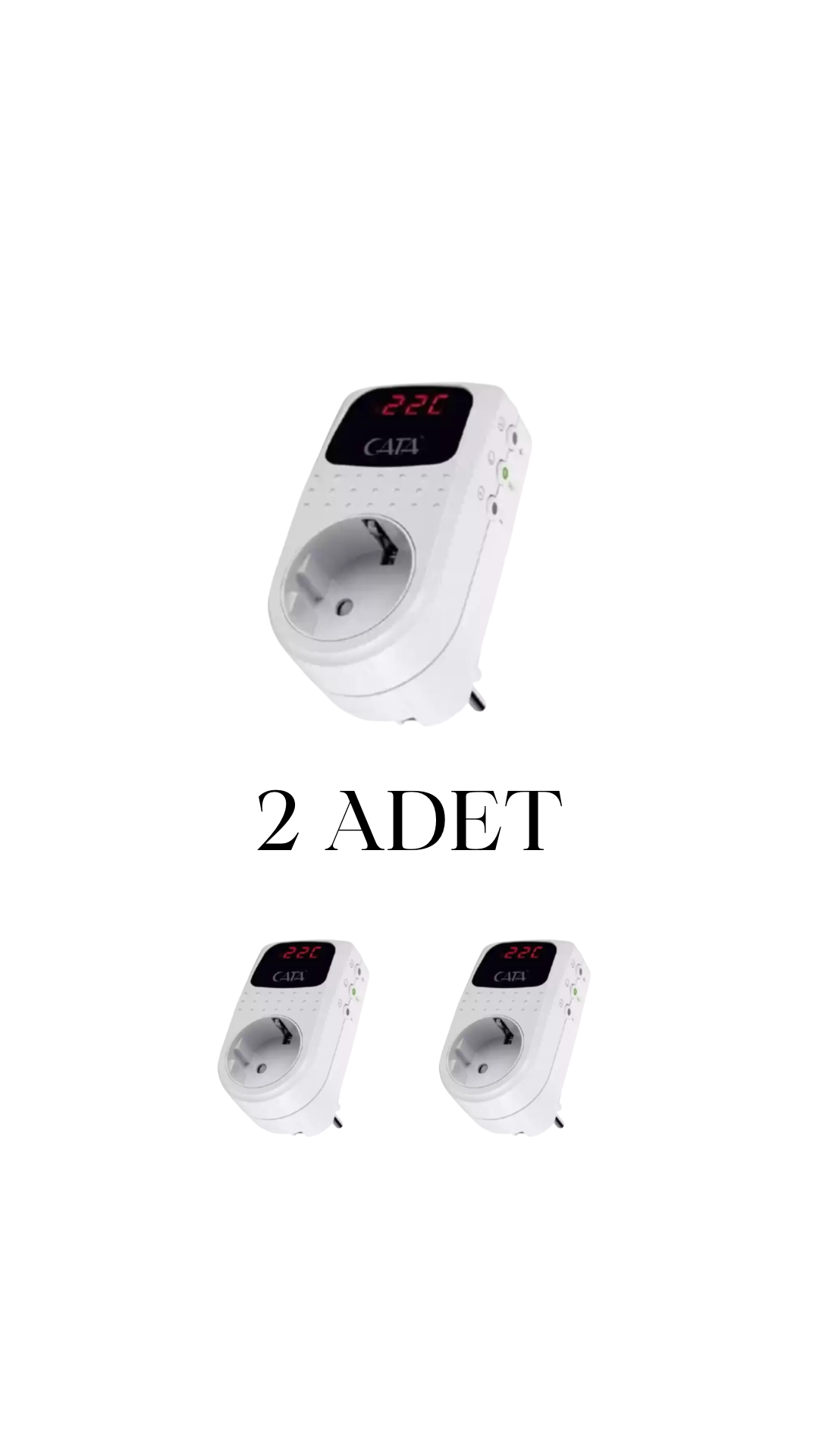 Cata CT-9187 Priz Regülatör Dijital - 2’li Paket