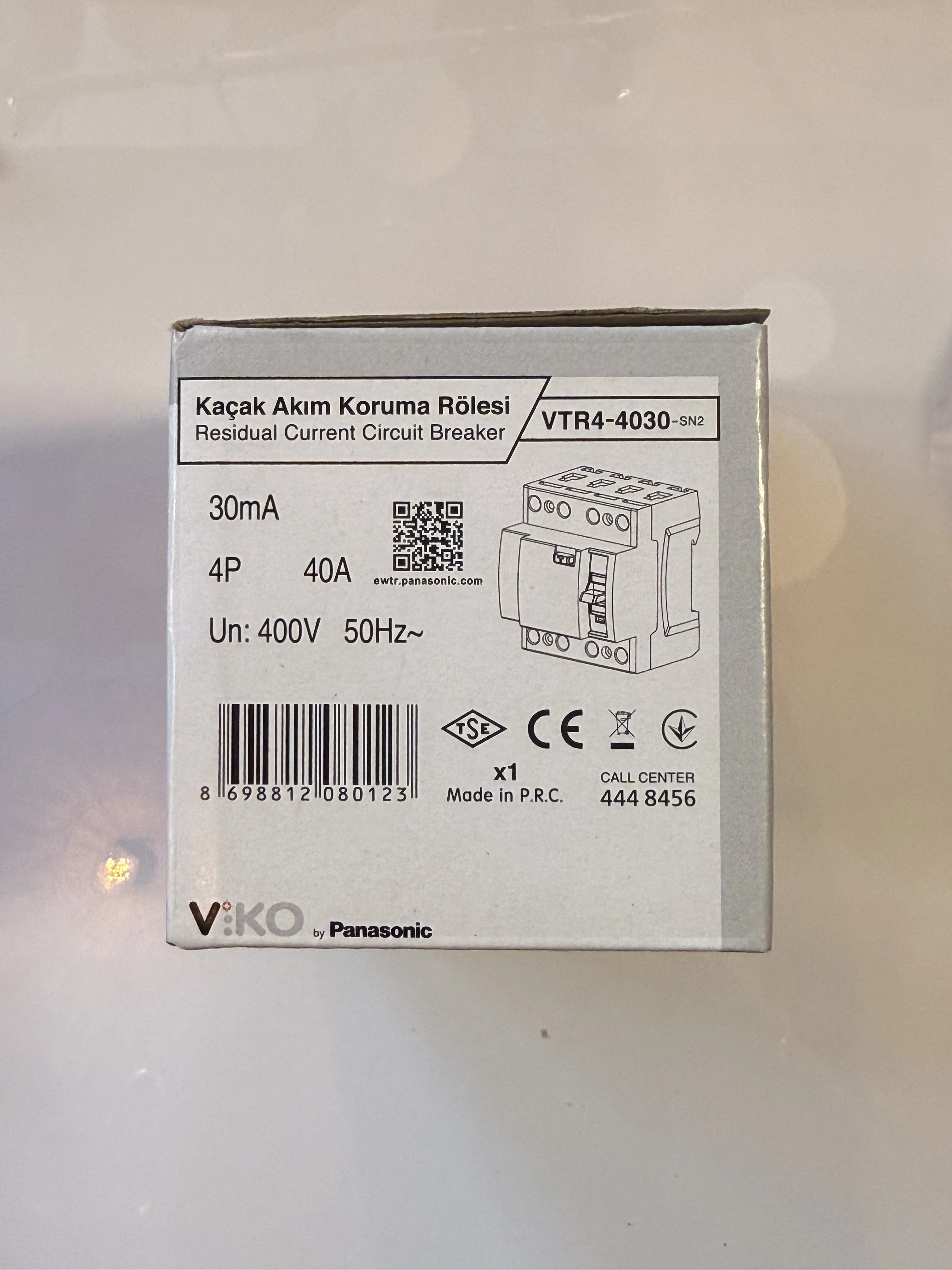 VİKO VTR4-4030 Kaçak Akım Koruma Rölesi 4P 40A 30mA 