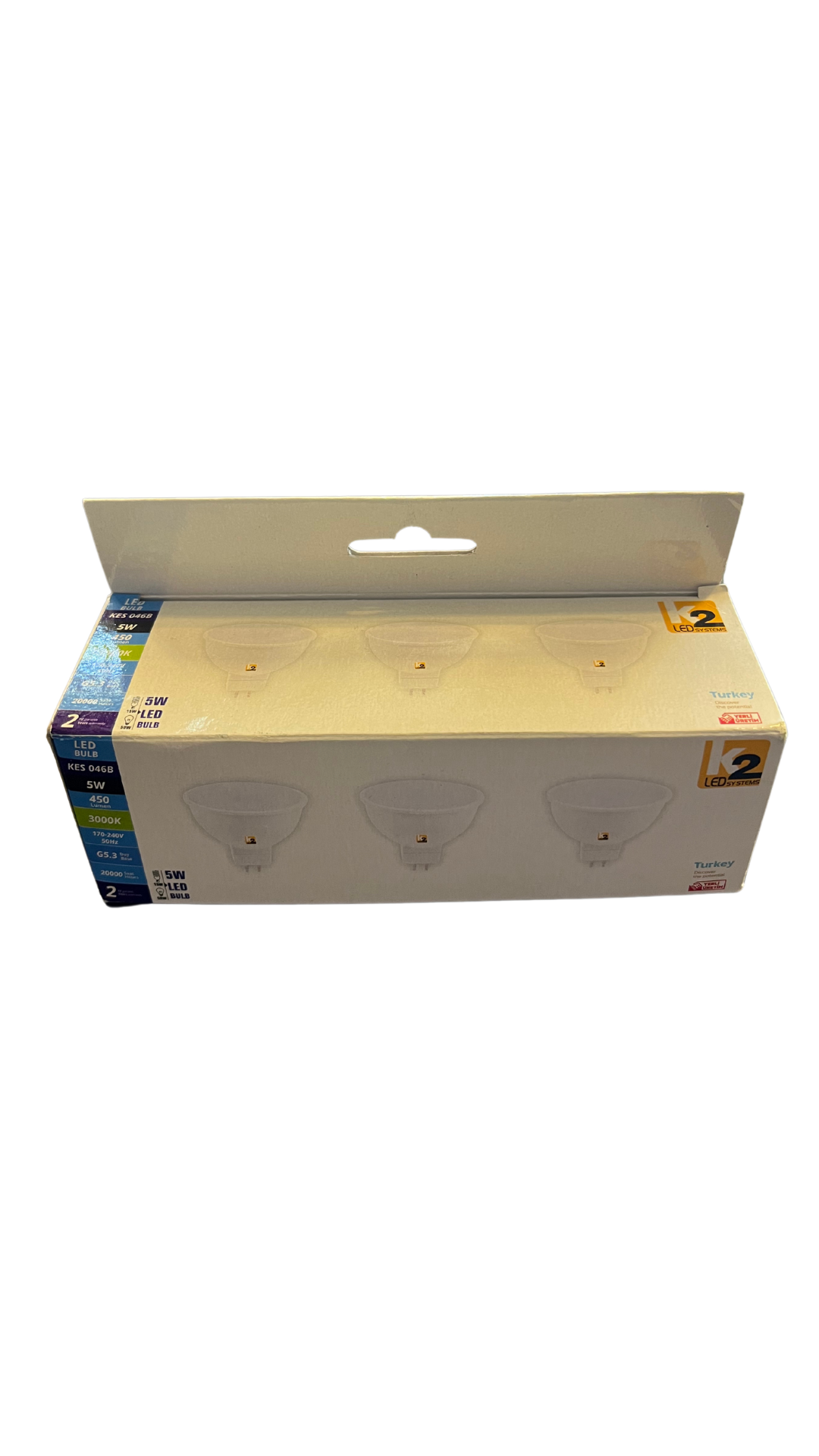 Kendal Elektrik KES046B 5W Led Ampul G5.3 Duy 3000K- 3’lü Paket 