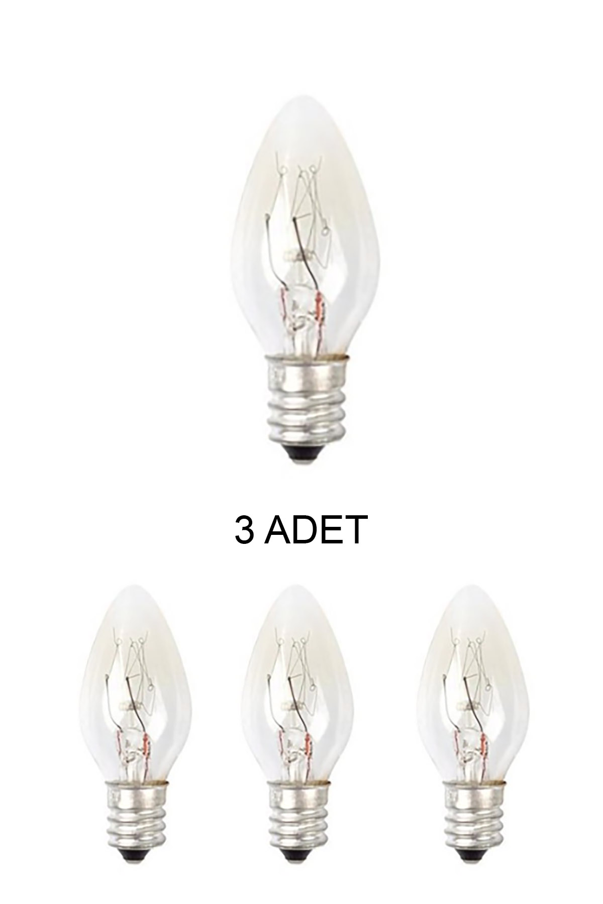 Ledon LD-1407 Parfüm Ampul Şeffaf 7W 220V 2700K - 3’lü Paket
