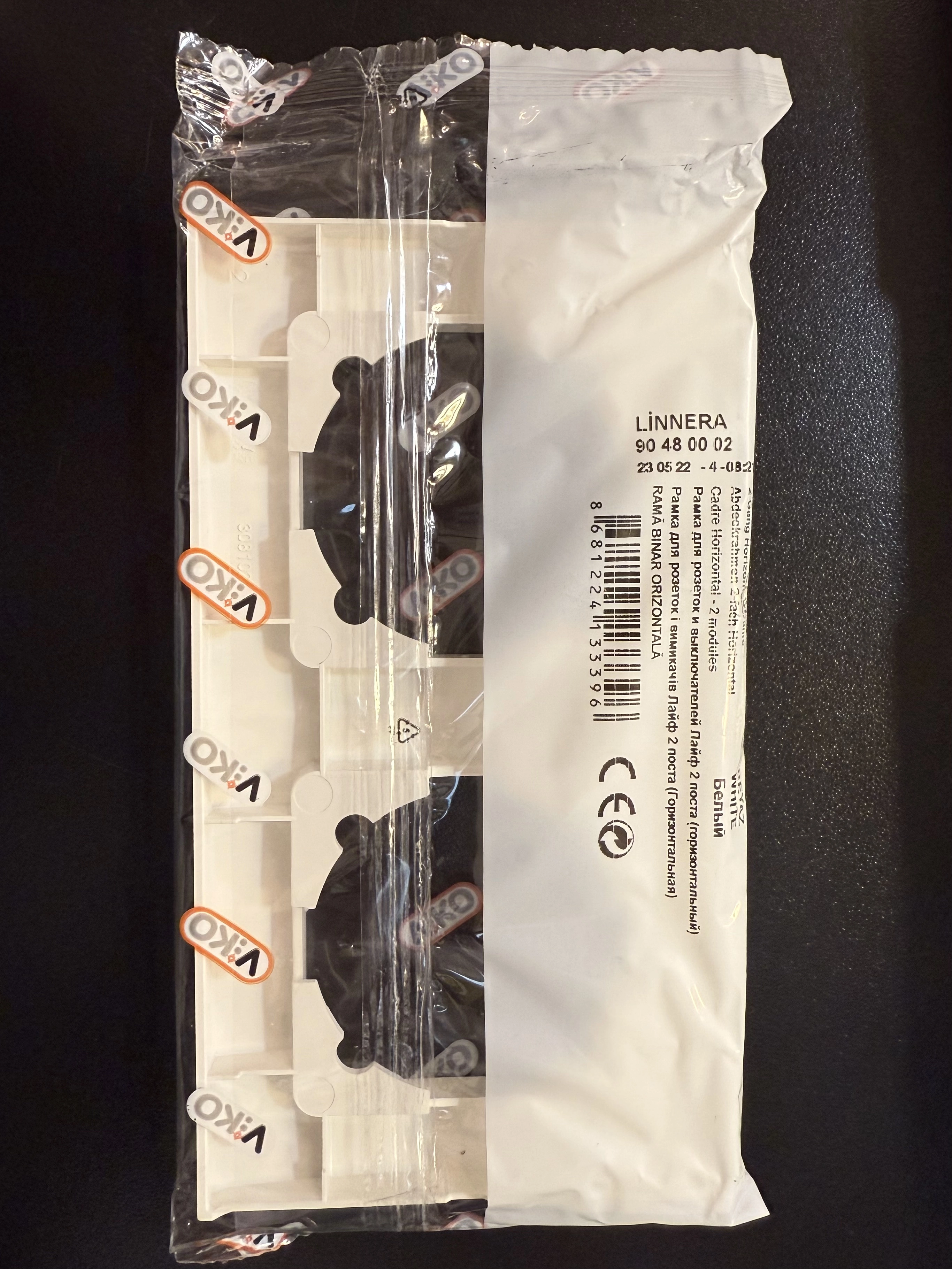 Viko 90480002 Linnera Beyaz Yatay İkili Çerçeve