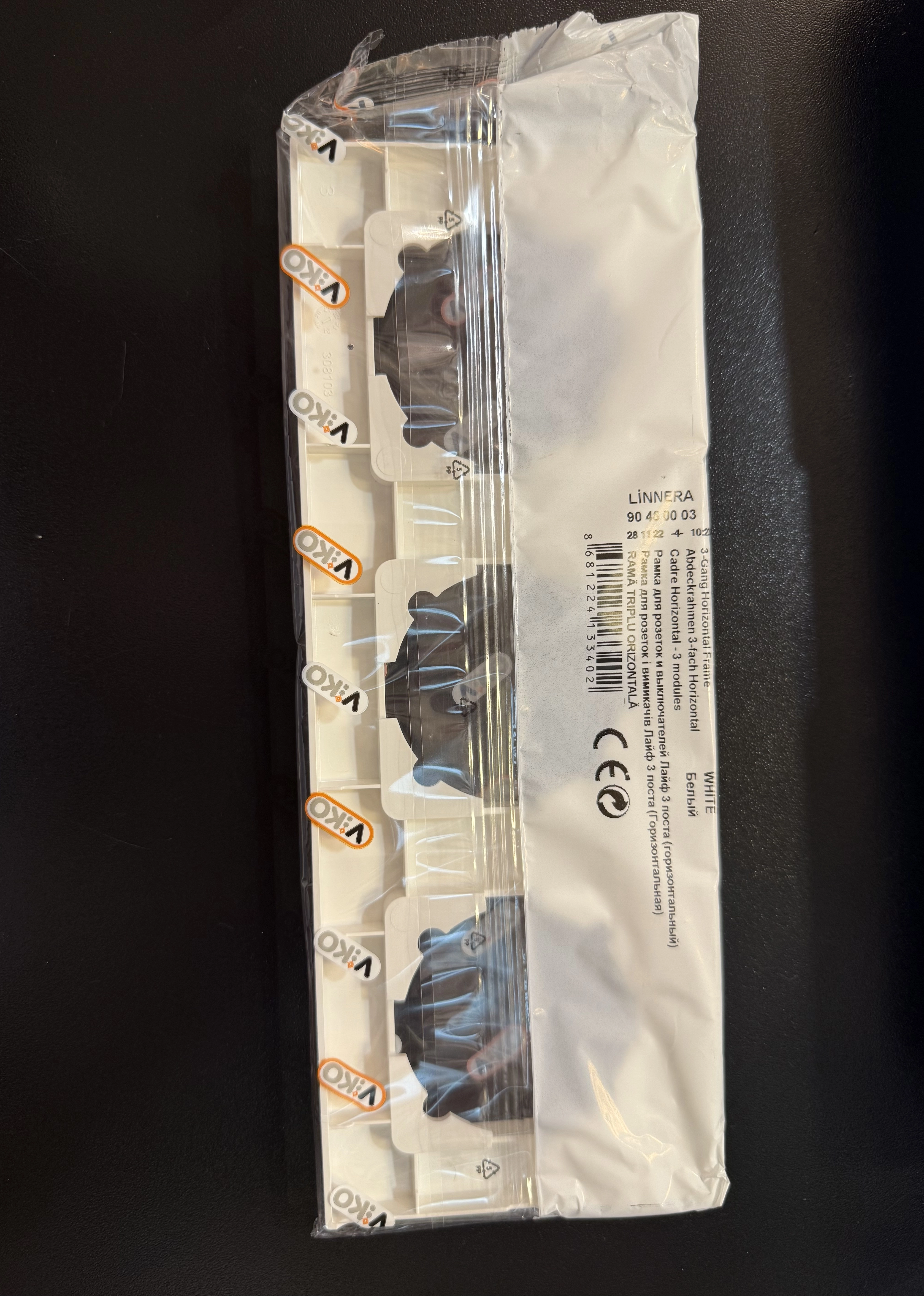 Viko 90480003 Linnera Beyaz Yatay Üçlü Çerçeve