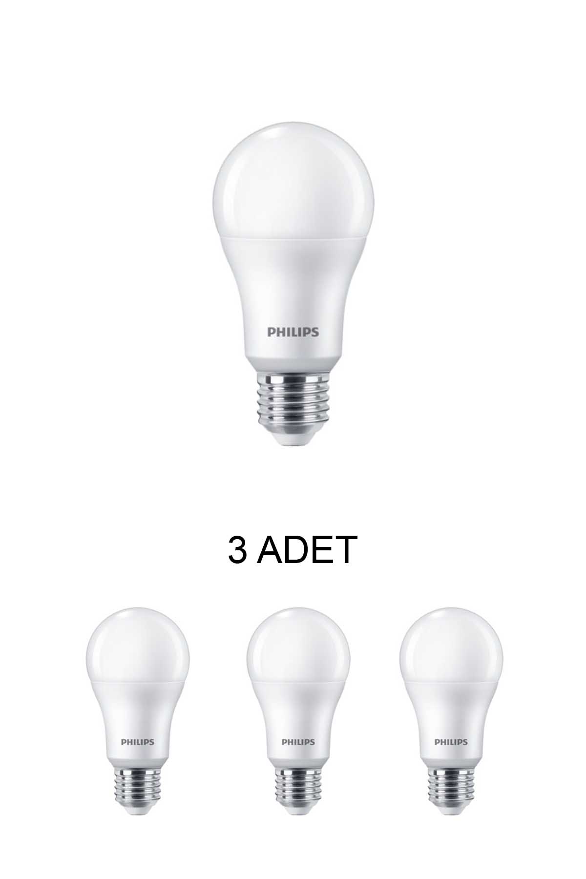PHILIPS Led Ampul 9W Beyaz E27 Duy - 3’lü Paket