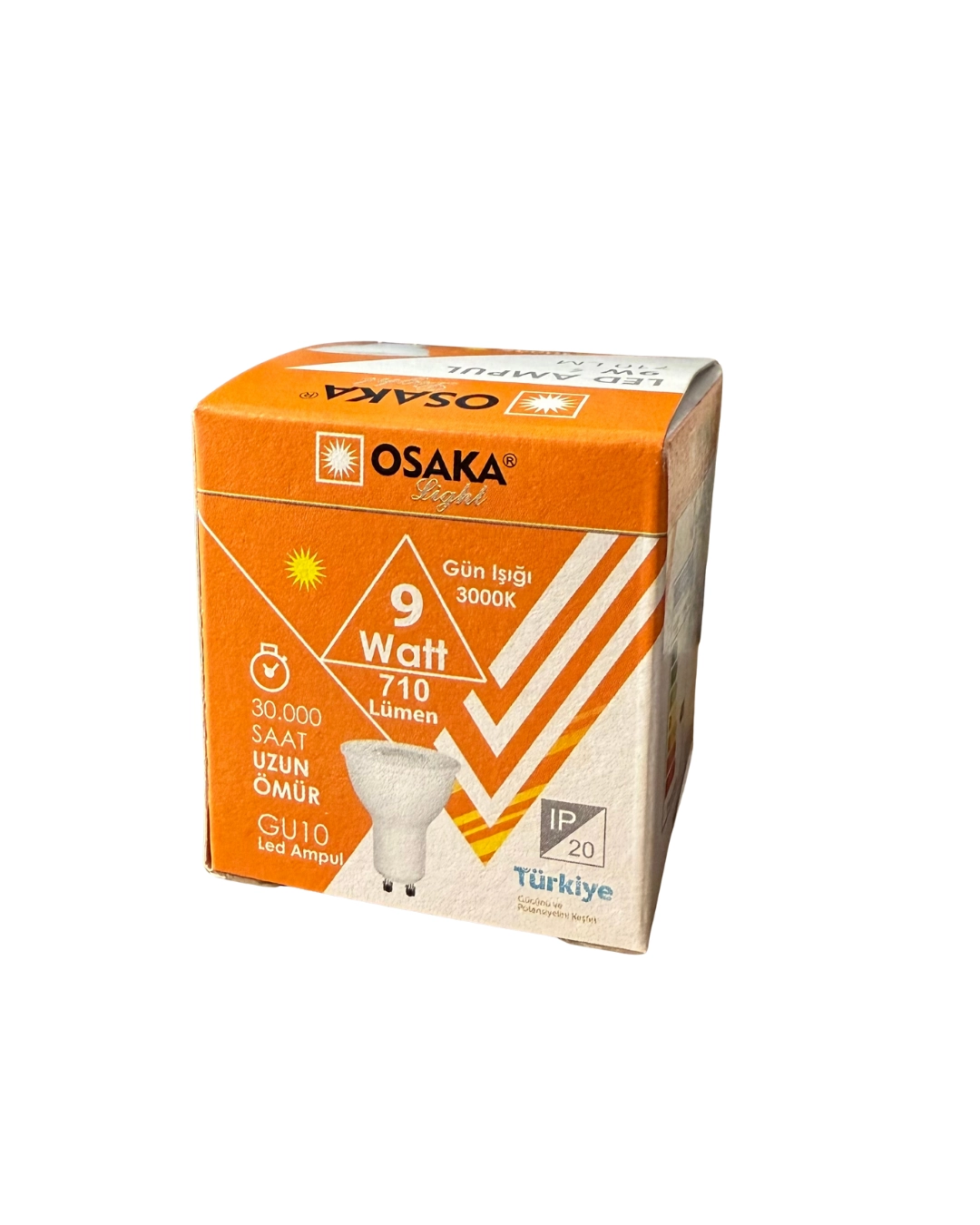 Osaka Led Ampul 9W GU10 Duy Pro SMD Led Günışığı (3000K)