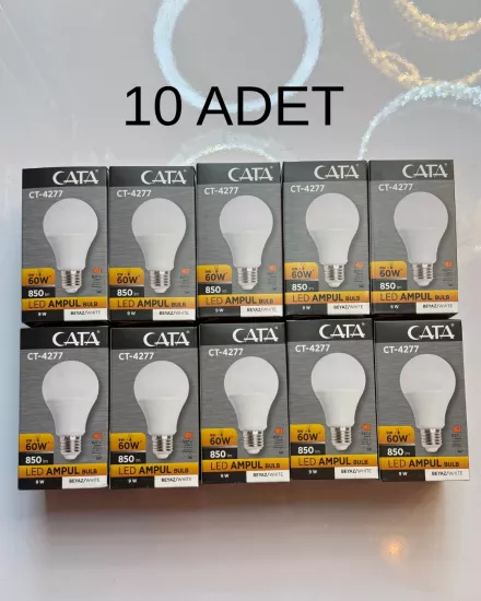Cata CT-4277 Led Ampul 9W Beyaz Işık - 10’ lu Paket 
