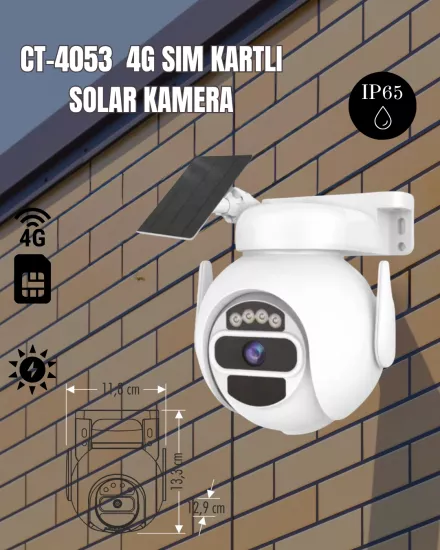 Cata CT-4053 4G Sim Kartlı Solar Kamera 
