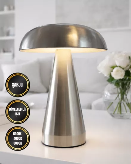 K2 KML113 Dokunmatik Gümüş Masa Lambası 