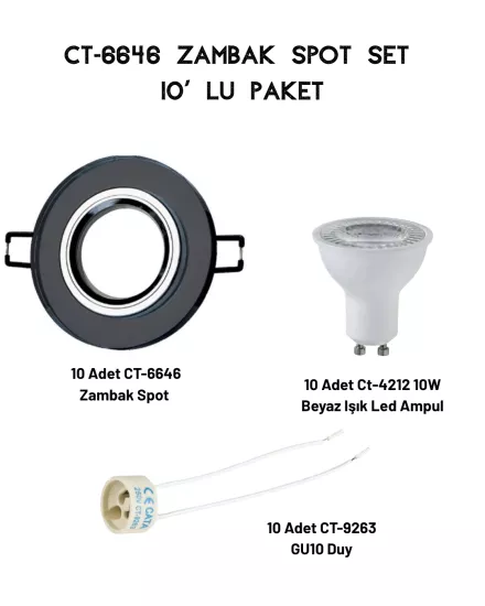 Cata Zambak Spot Set ( 10 Adet CT-6646 + 10 Adet CT-4212 Beyaz + 10 Adet CT-9263 Duy)