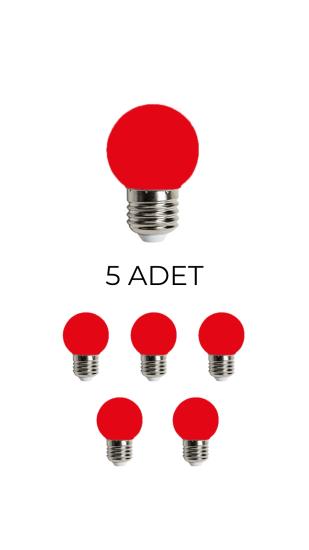 Cata CT-4071 Gece Lambası Kırmızı 1W E27 Duy - 5’li Paket