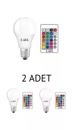 Cata CT-4058 Kumandalı Led Ampul 9W Beyaz - 2’li Paket 