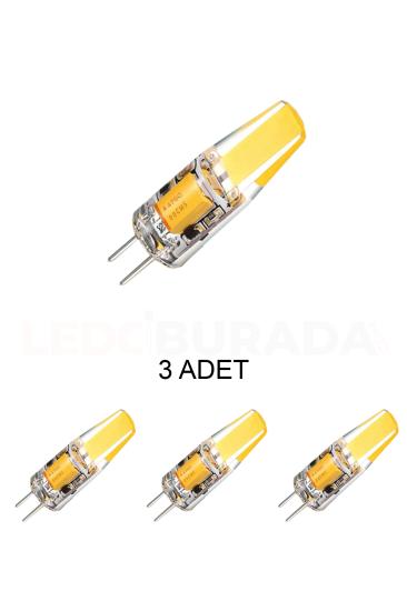 Cata CT-4255 Kapsül Ampul 3W Beyaz Işık 12V G4 Duy - 3’lü Paket