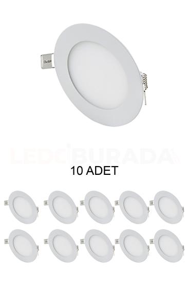 Cata CT-5144 Slim Led Panel 3W Beyaz - 10’lu Paket