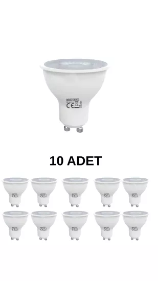 Horoz 001-064-0006 Led Ampul Gu10 Duy 6W Beyaz Işık - 10’lu Paket 